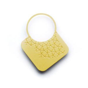 pin or brooch of design empreinte-III matte gold