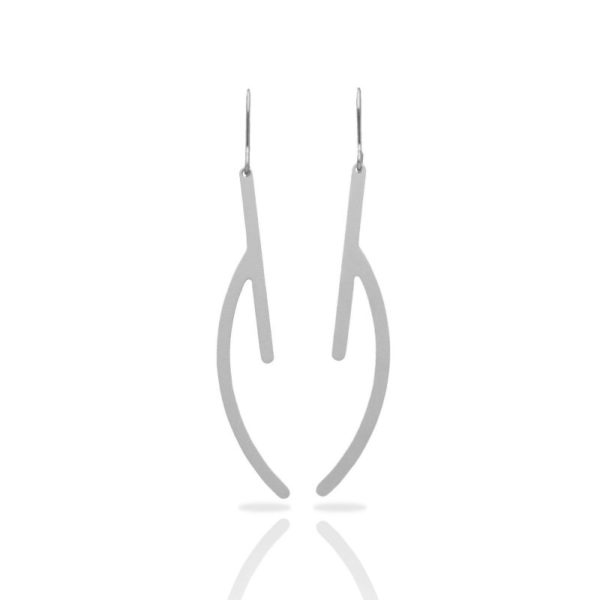 boucles d'oreilles Ramification III avec finition argent mat